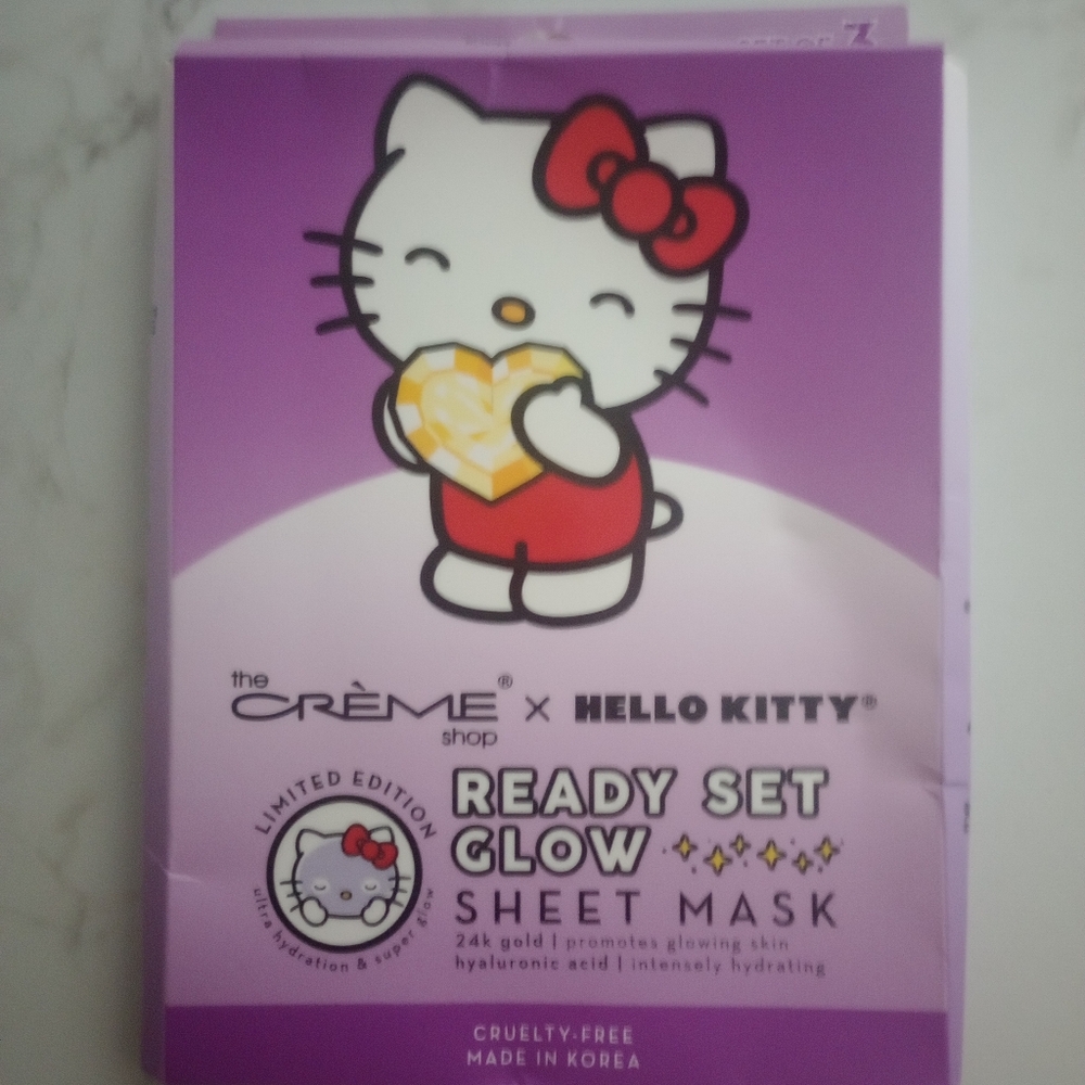 Hello Kitty Ready Set Glow Sheet Mask Set Of 3 - Red and White